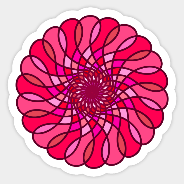 Curvy Pink Stained Glass Sticker by ShinyBat